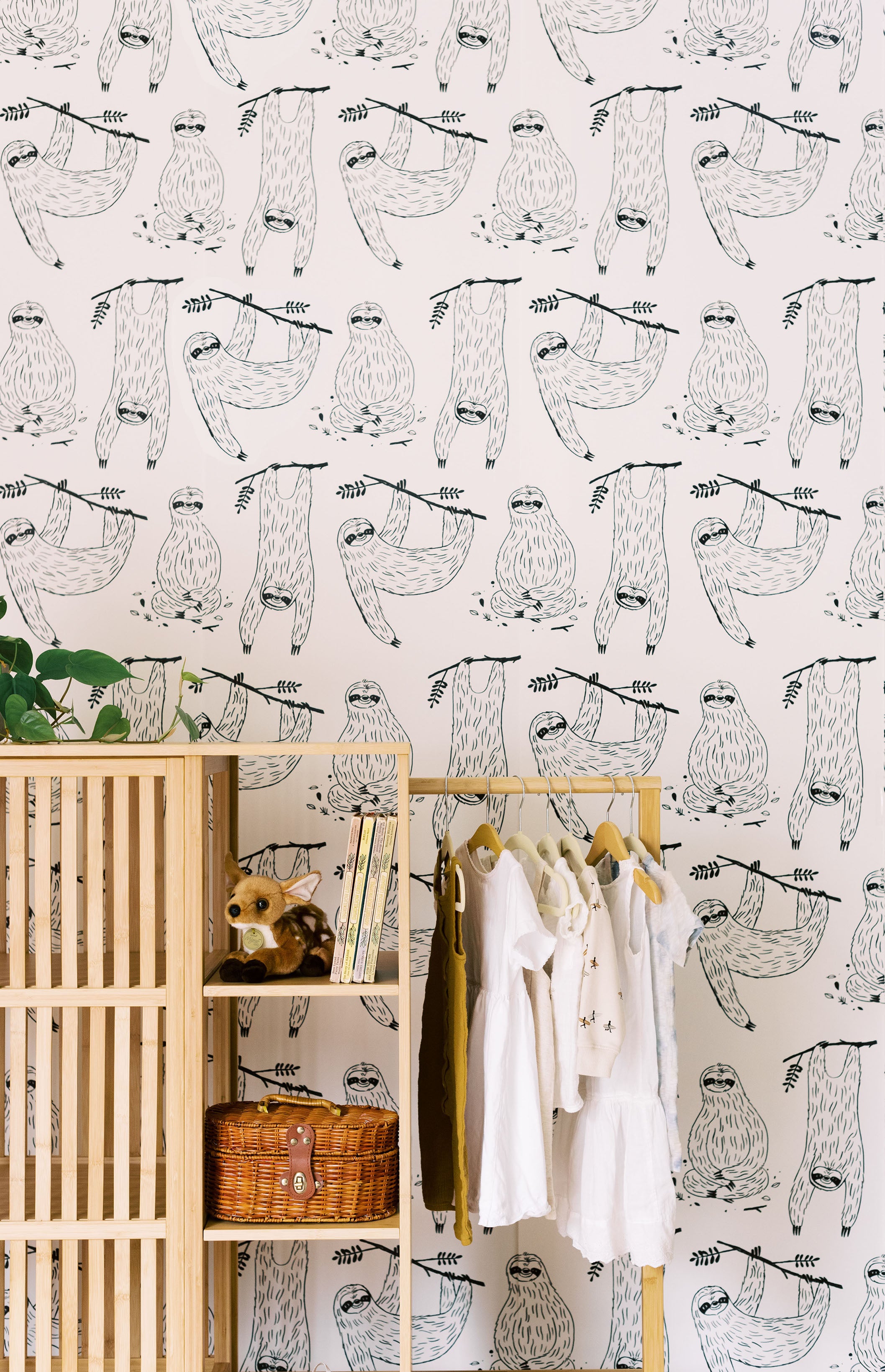 Playful Childrens bedroom wallpaper