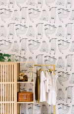 Playful Childrens bedroom wallpaper