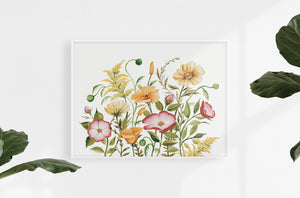 children bold flower wallpaper