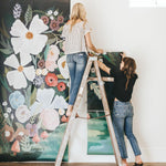 floral canopy mural