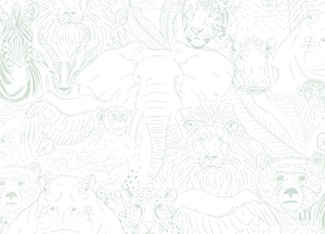 jungle animals drawing wallpaper