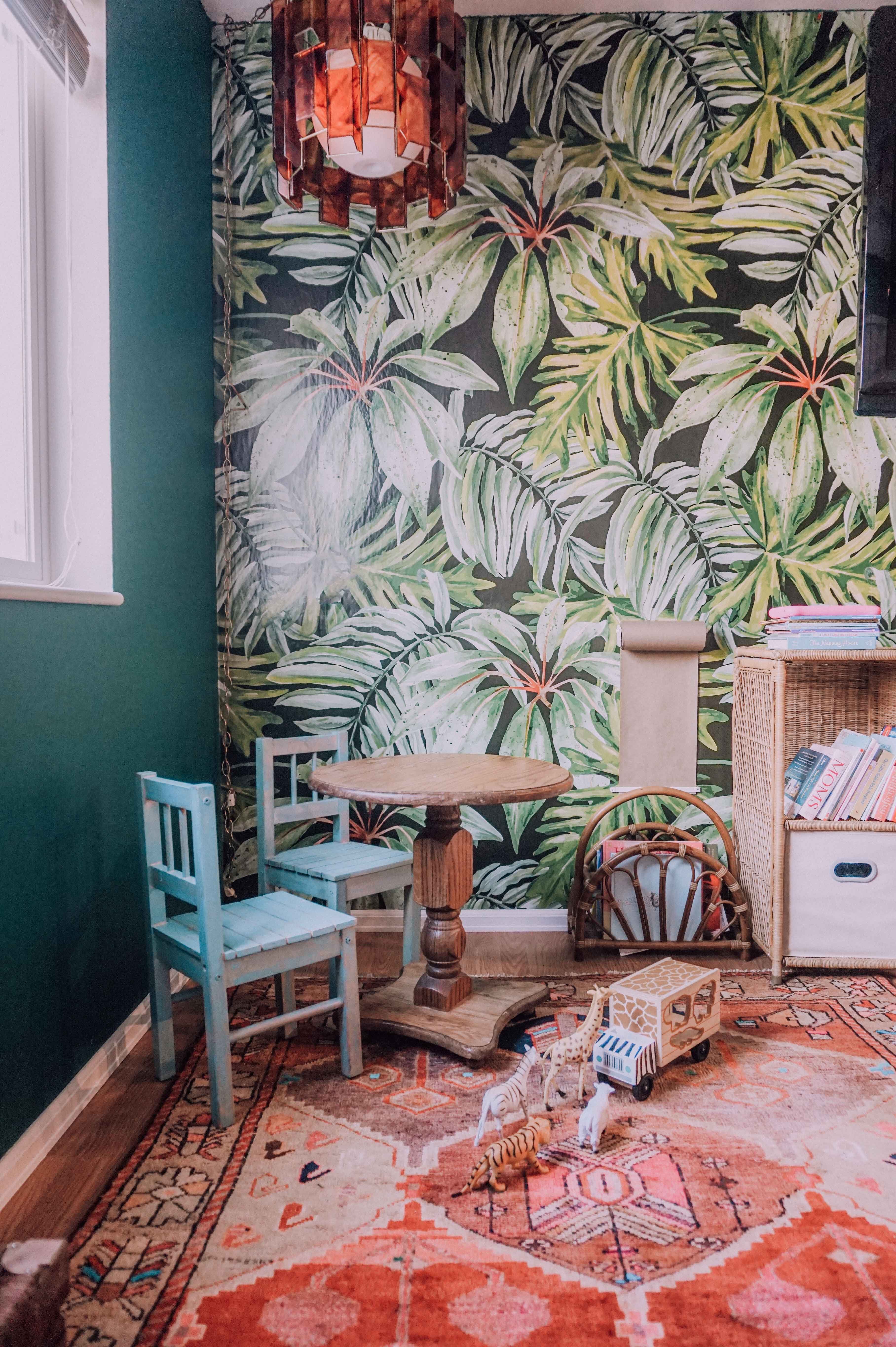 banana leaf wallpaper mural