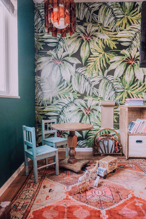 banana leaf wallpaper mural