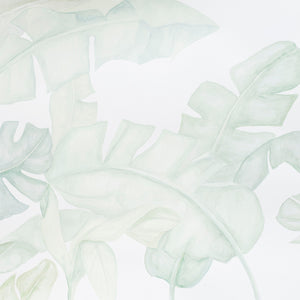 green palm leaf mural