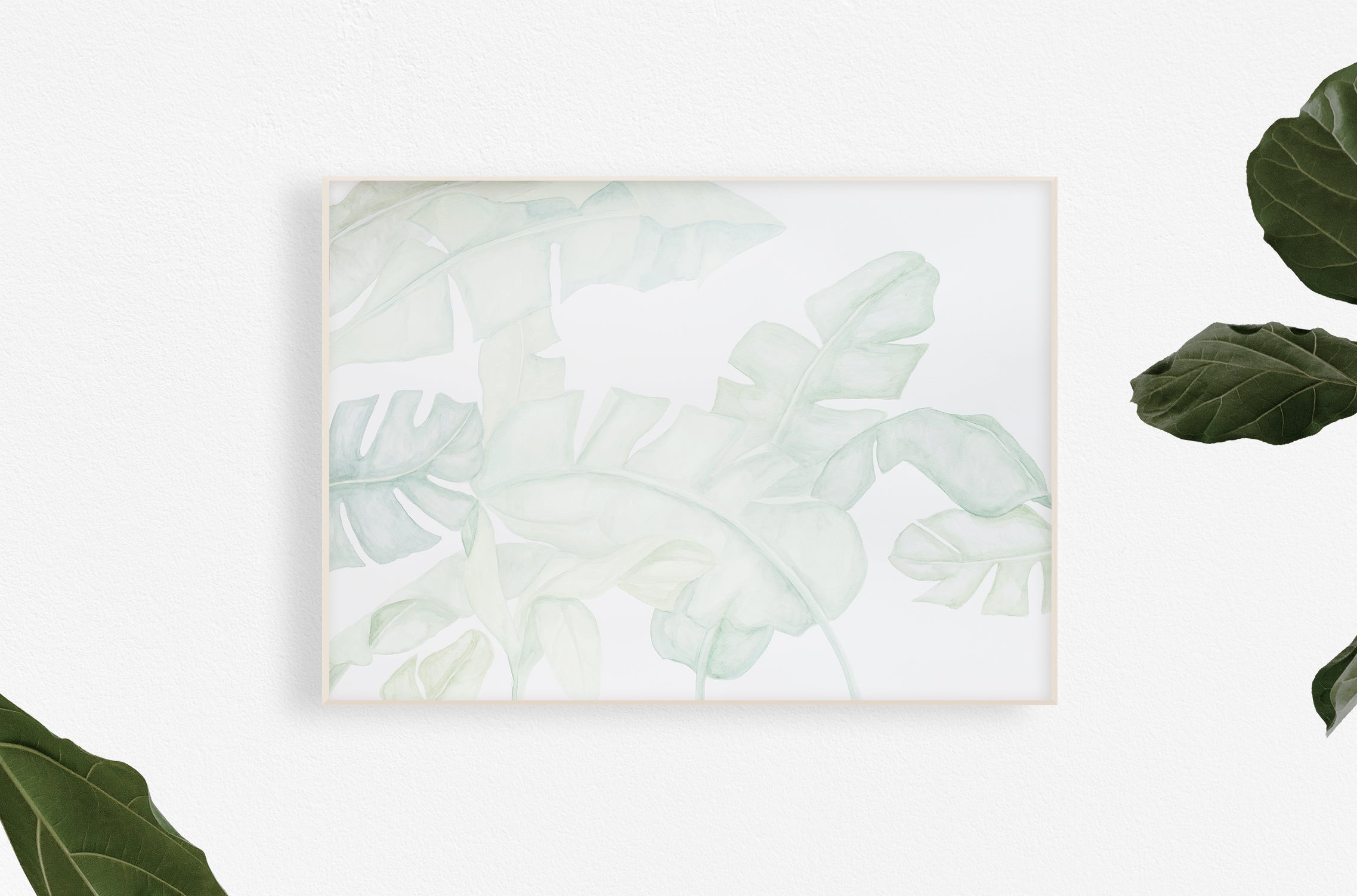 banana leaf art print