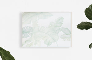 banana leaf art print