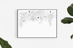 bouquet art print