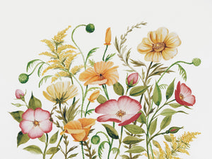 large wildflowers wallpaper
