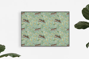 tiger jungle art print