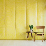 yellow polka dot mural