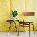 yellow minimal mural polka dots