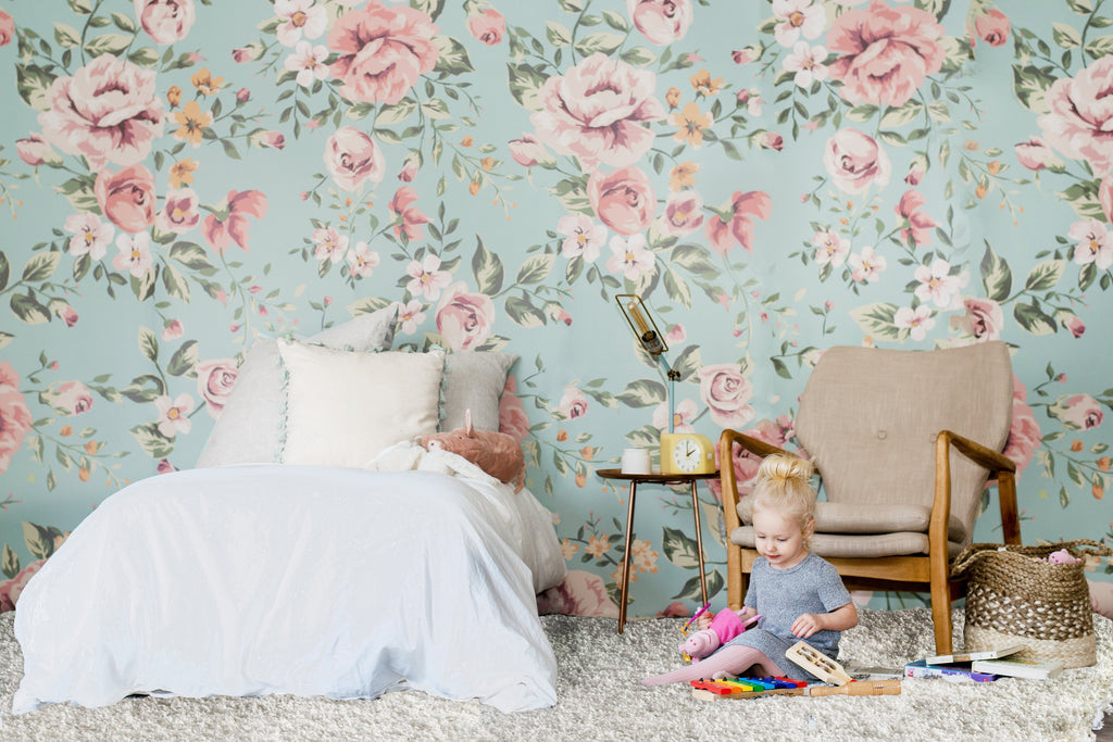 cutsie floral mural