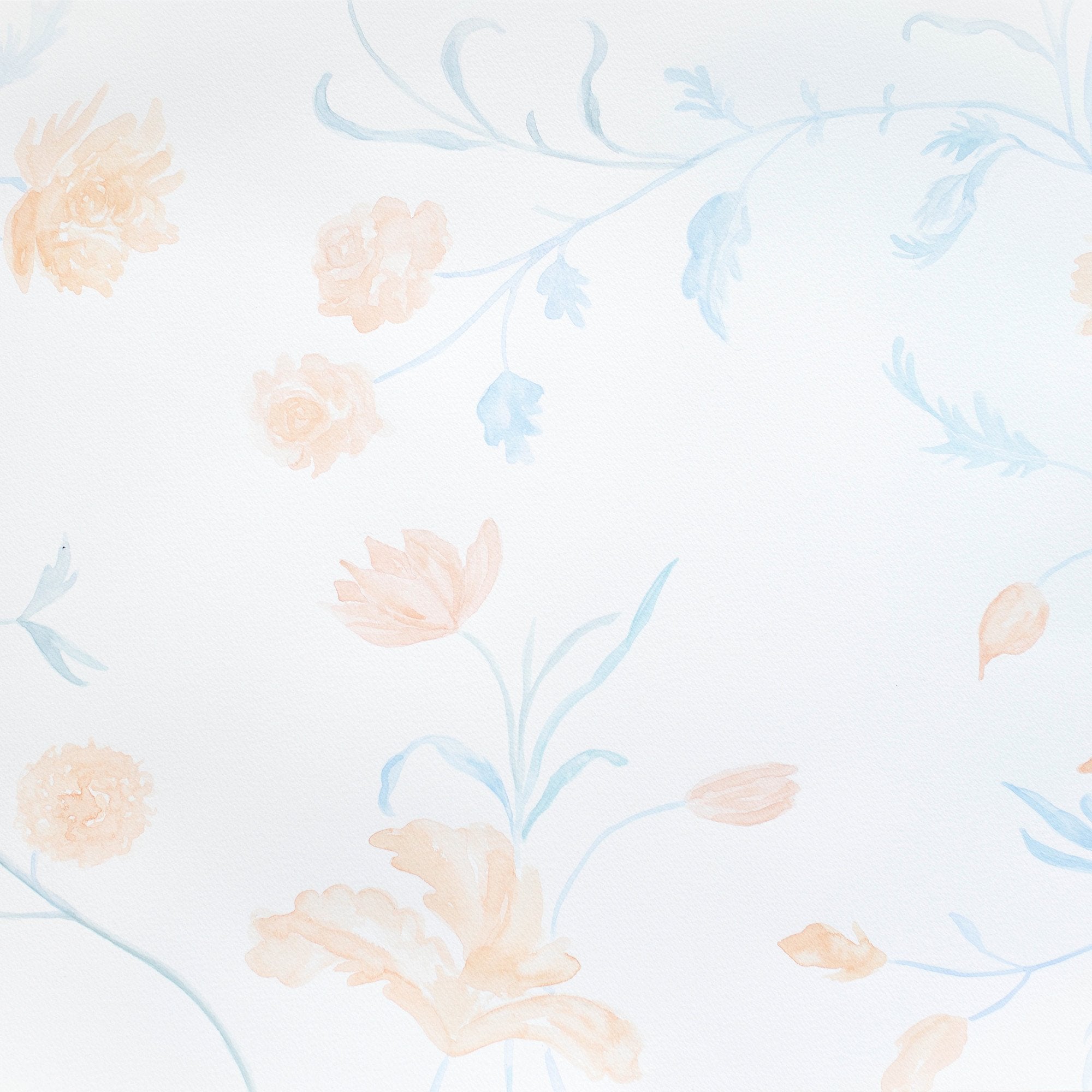 dahlia soft watercolor mural