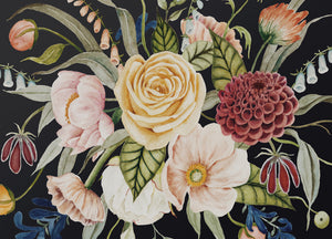 dark flowered wallpaper