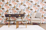 flamingo wall mural