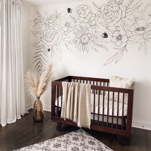 vintage garland wall mural decor