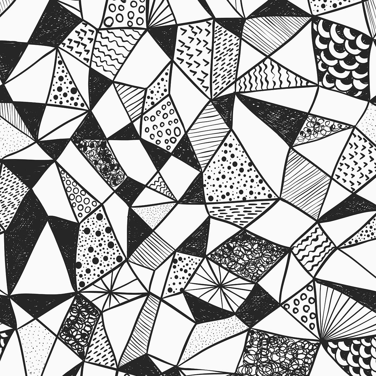 black and white geometric image