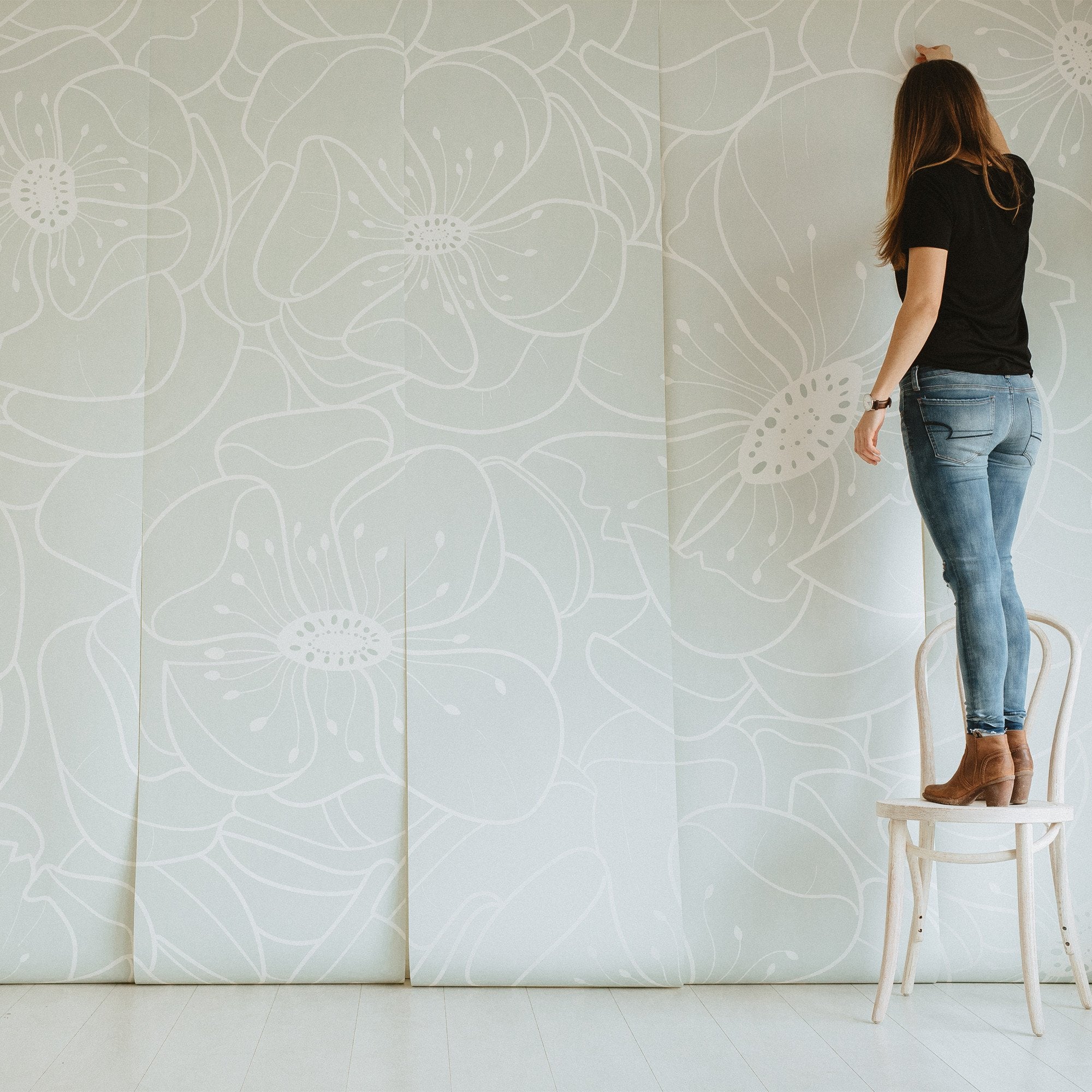hibiscus mural