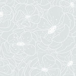 soft blue and white floral wallpaper