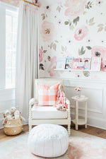 subtle pink floral wallpaper