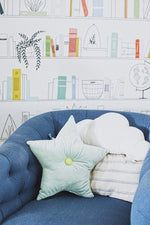 library shelf wallpaper