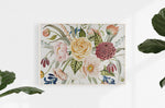 white bright flowery wallpaper 