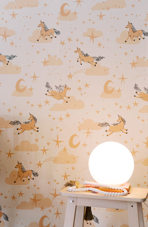 whimsical unicorn horse wallpaper