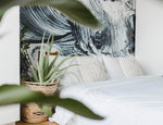 artistic paintbrush strokes mural