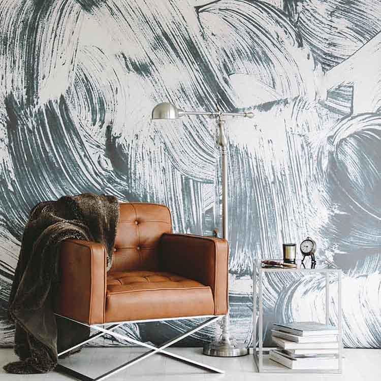 paint strokes mural