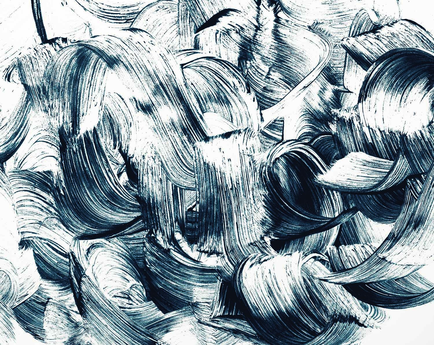 brush strokes mural