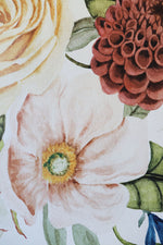 bright white floral wallpaper