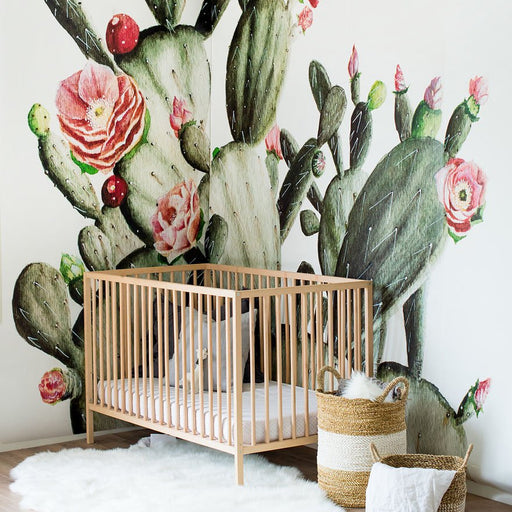 large cactus mural