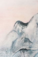 blue grey mountain range wall mural