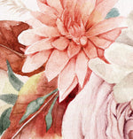 large pink red flowered wallpaper