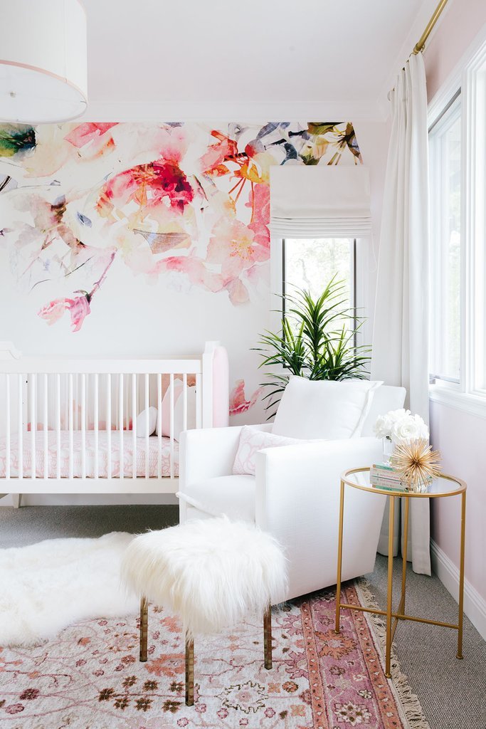 pink and white spring floral wallpaper