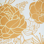 white burnt orange wallpaper