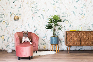 lemons chinoiserie wallpaper