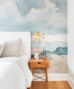 Watercolor Blue & Grey Cloud Wallpaper