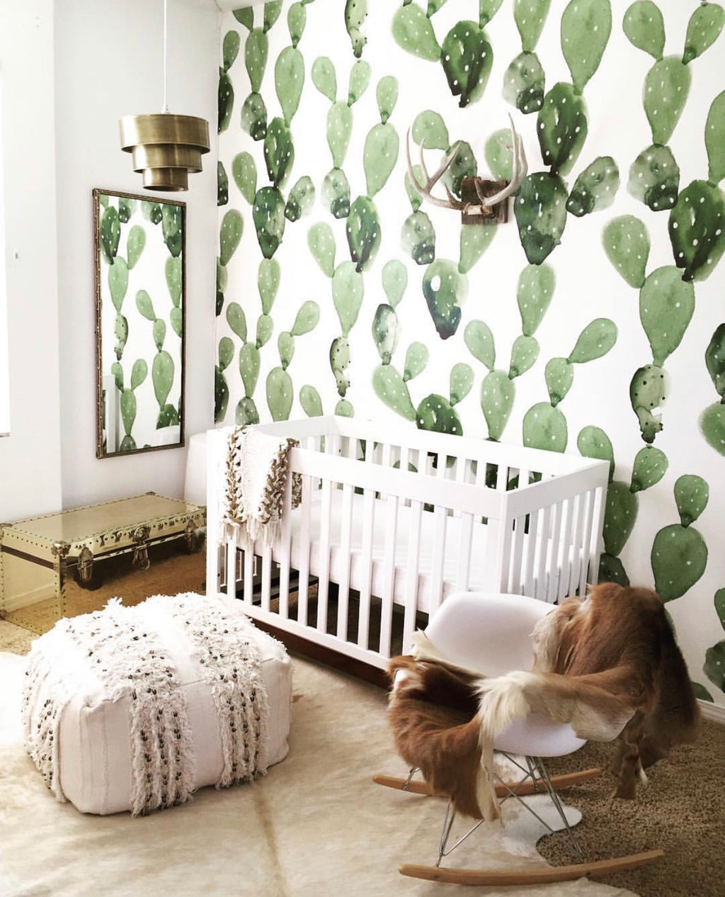 green cactus mural