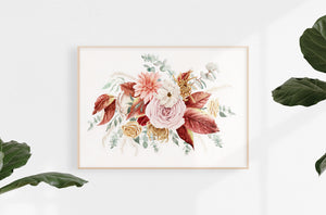 canvas flower roses print