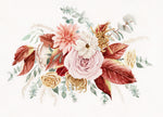 Winter pink and red wallpaper